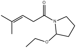 Pyrrolidine, 2-ethoxy-1-(4-methyl-1-oxo-3-pentenyl)- (9CI) 구조식 이미지