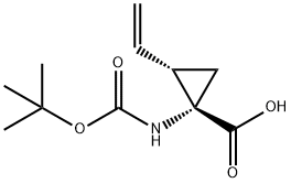 CYCLOPROPANECARBOXYLIC ACID, 1-[[(1,1-DIMETHYLETHOXY)CARBONYL]AMINO]-2-ETHENYL-, (1S,2S)- Structure