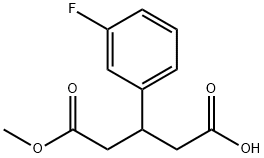 3-(3-FLUOROPHENYL)-PENTANEDIOIC ACID MONOMETHYL ESTER Structure