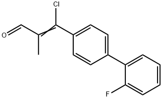 3-CHLORO-3-(2'-FLUORO[1,1'-BIPHENYL]-4-YL)-2-METHYLACRYLALDEHYDE 구조식 이미지