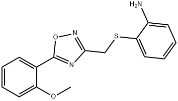 2-([[5-(2-METHOXYPHENYL)-1,2,4-OXADIAZOL-3-YL]METHYL]THIO)ANILINE Structure