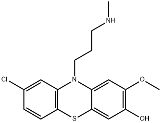 8-Chloro-10-[3-(methylamino)propyl]-2-methoxy-10H-phenothiazin-3-ol 구조식 이미지