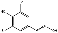 3,5-DIBROMO-4-하이드록시벤잘데하이드옥심 구조식 이미지