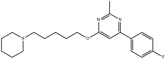 4-(4-fluorophenyl)-2-methyl-6-[5-(1-piperidyl)pentoxy]pyrimidine Structure
