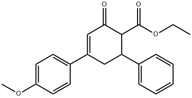 ETHYL 4-(4-METHOXYPHENYL)-2-OXO-6-PHENYL-3-CYCLOHEXENE-1-CARBOXYLATE 구조식 이미지