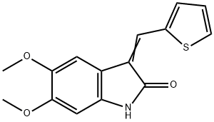 5,6-Dimethoxy-3-(2-thienylmethylidene)-1H-indolin-2-one Structure