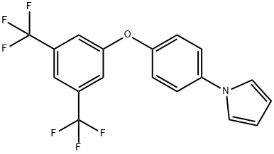 1-{4-[3,5-DI(TRIFLUOROMETHYL)PHENOXY]PHENYL}-1H-피롤 구조식 이미지