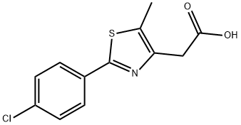 [2-(4-Chlorophenyl)-5-methyl-1,3-thiazol-4-yl]acetic acid Structure