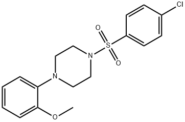 1-((4-Chlorophenyl)sulfonyl)-4-(2-Methoxyphenyl)piperazine Structure