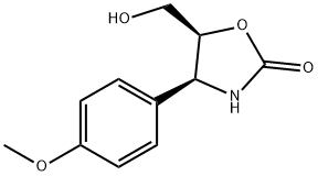 2-OXAZOLIDINONE, 5-(HYDROXYMETHYL)-4-(4-METHOXYPHENYL)-, (4S,5S)- Structure