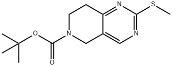 2-Methylsulfanyl-7,8-dihydro-5H-pyrido[4,3-d]pyriMidine
-6-carboxylic acid tert-butyl ester Structure