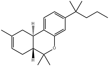 (6AR,10AR)-3-(1,1-DIMETHYLBUTYL)-6A,7,10,10A-TETRAHYDRO-6,6,9-TRIMETHYL-6H-DIBENZO[B,D]PYRAN 구조식 이미지