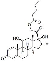 9-fluoro-11beta,17,21-trihydroxy-16alpha-methylpregna-1,4-diene-3,20-dione 21-valerate  구조식 이미지