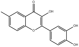 2-(3,4-Dihydroxyphenyl)-3-hydroxy-6-Methyl-4H-chroMen-4-one 구조식 이미지