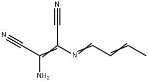 2-Butenedinitrile,  2-amino-3-(2-butenylideneamino)-  (9CI) Structure