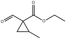 Cyclopropanecarboxylic acid, 1-formyl-2-methyl-, ethyl ester (9CI) Structure