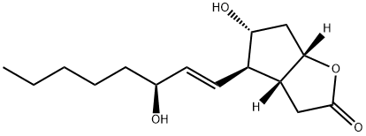 2H-Cyclopenta[b]furan-2-one,hexahydro-5-hydroxy-4-[(1E,3S)-3-hydroxy-1-octen-1-yl]-,(3aR,4R,5R,6aS)- 구조식 이미지
