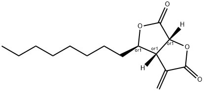 Furo(3,4-b)furan-2,6(3H,4H)-dione, dihydro-3-methylene-4-octyl-, (+-)- 구조식 이미지