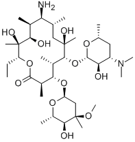 (9S)-9-아미노-9-데옥소에리트로마이신 구조식 이미지