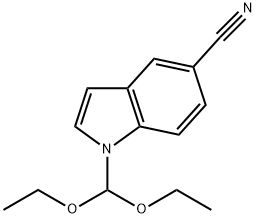 1-Diethoxymethylindole-5-carbonitrile Structure