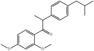 1-(2,4-DIMETHOXYPHENYL)-2-(4-ISOBUTYLPHENYL)PROPAN-1-ONE 구조식 이미지