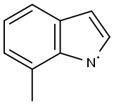 1H-Indole,7-methyl-,radicalion(1+)(9CI) Structure