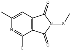 4-chloro-6-methyl-2-(methylthio)-2,3-dihydro-1H-pyrrolo[3,4-c]pyridine-1,3-dione 구조식 이미지