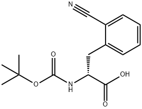 BOC-D-2-CYANOPHENYLALANINE 구조식 이미지