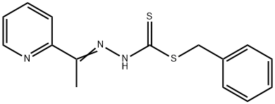 1-benzylsulfanyl-N-(1-pyridin-2-ylethylideneamino)methanethioamide Structure