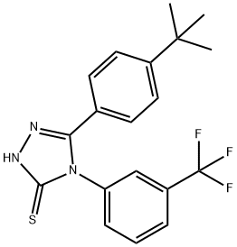 5-(4-TERT-BUTYLPHENYL)-4-[3-(TRIFLUOROMETHYL)PHENYL]-1,2,4-TRIAZOLE-3-THIOL Structure