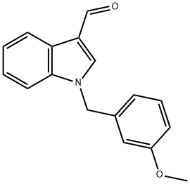 1-(3-메톡시벤질)-1H-인돌-3-카발데하이드 구조식 이미지