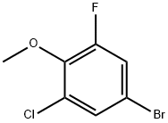 4-BROMO-2-CHLORO-6-FLUOROANISOLE Structure