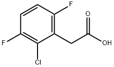 4-Chloro-2,6-difluorophenylaceticacid 구조식 이미지