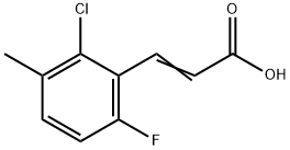2-Chloro-6-fluoro-3-methylcinnamic acid Structure