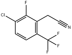 3-CHLORO-2-FLUORO-6-(TRIFLUOROMETHYL)PHENYLACETONITRILE Structure