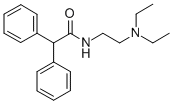 N-(2-diethylaminoethyl)-2,2-diphenyl-acetamide 구조식 이미지
