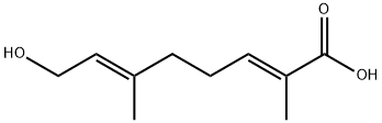 (2E,6E)-8-Hydroxy-2,6-dimethyl-2,6-octadienoic acid Structure