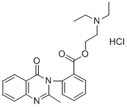 2-(2-Methyl-4-oxo-3(4H)-quinazolinyl)benzoic acid 2-(diethylamino)ethy l ester HCl Structure