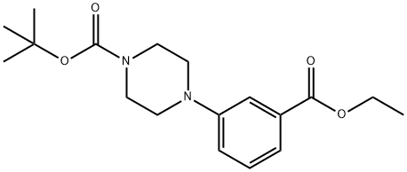 1-BOC-4-(3-(ETHOXYCARBONYL)PHENYL)PIPER& 구조식 이미지