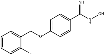 4-[(2-FLUOROBENZYL)OXY]-N'-HYDROXYBENZENECARBOXIMIDAMIDE Structure