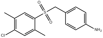 4-[[(4-CHLORO-2,5-DIMETHYLPHENYL)SULFONYL]METHYL]ANILINE Structure