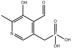 포스폰산,((4-포르밀-5-히드록시-6-메틸-3-피리디닐)메틸)- 구조식 이미지