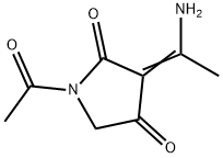 2,4-Pyrrolidinedione,  1-acetyl-3-(1-aminoethylidene)- Structure