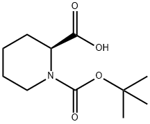 (S)-1-Boc-piperidine-2-carboxylic acid 구조식 이미지