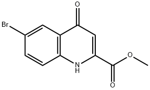 메틸6-브로모-4-옥소-1,4-디히드로퀴놀린-2-카르복실레이트 구조식 이미지