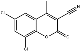 3-시아노-6,8-디클로로-4-메틸쿠마린 구조식 이미지