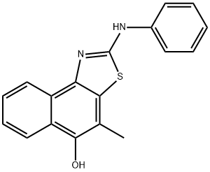 Naphtho[1,2-d]thiazol-5-ol,  4-methyl-2-(phenylamino)- Structure