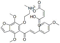 2-[4,7-dimethoxy-5-(4-methoxycinnamoyl)benzofuran-6-yloxy]ethyldimethylammonium hydrogen maleate  Structure