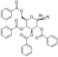 2,3,4,6-TETRA-O-BENZOYL-1-BROMO-1-DEOXY-BETA-D-GLUCOPYRANOSYL CYANIDE Structure