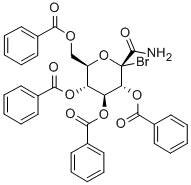 C-(2,3,4,6-TETRA-O-BENZOYL-1-BROMO-1-DEOXY-BETA-D-GLUCOPYRANOSYL) FORMAMIDE Structure
